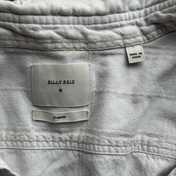 Billy Reid Shirt Mens Sz M Standard Short Sleeve Button Up Cotton Beach Resort - Picture 5 of 11